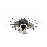 Modern Flower Petal Nordic Ceiling Fan with LED Light and Three Step Dimming for Bedrooms and Living Spaces