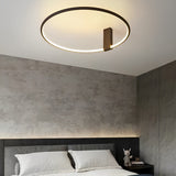 Modern Black Round Adjustable LED Ceiling Light with 3 Step Color Dimming for Bedroom