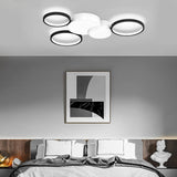 Modern Geometric Multiple Ring LED Flush Mount Ceiling Light Nordic Circle Chandelier for Living Room