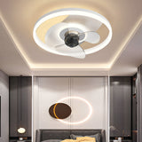 Modern 20 Inch Low Profile Inverter Ceiling Fan Light with Remote Control and Stepless Dimming