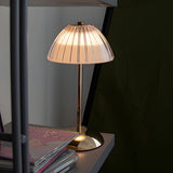 Modern Nordic Brushed Brass Rechargeable Table Lamp with Touch Sensor Dimmable LED