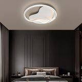 Modern White Round LED Flush Mount Ceiling Light with 3 Step Color Dimming