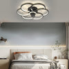 Modern Flower Shaped Silent LED Ceiling Fan with 3 Color Dimming Light
