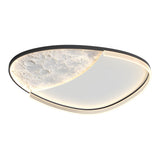 Modern Moon Texture LED Ceiling Light 3 Step Dimming Geometric Flush Mount Lamp