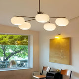 5 Light Nordic LED Glass Chandelier with 3 Color Temperature Dimming for Dining Room