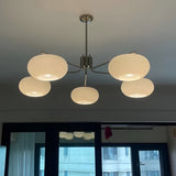 5 Light Nordic LED Glass Chandelier with 3 Color Temperature Dimming for Dining Room