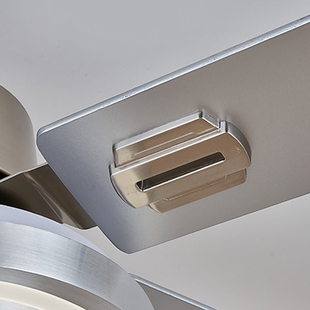 52 Inch Modern Scandinavian Reversible Ceiling Fan with LED Dimmable Light and Remote Control
