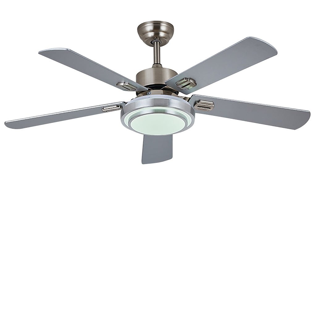 52 Inch Modern Scandinavian Reversible Ceiling Fan with LED Dimmable Light and Remote Control