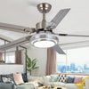 52 Inch Modern Scandinavian Reversible Ceiling Fan with LED Dimmable Light and Remote Control
