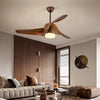 Modern 52 Inch Smart Ceiling Fan with LED Three Color Dimming Light and Remote Control