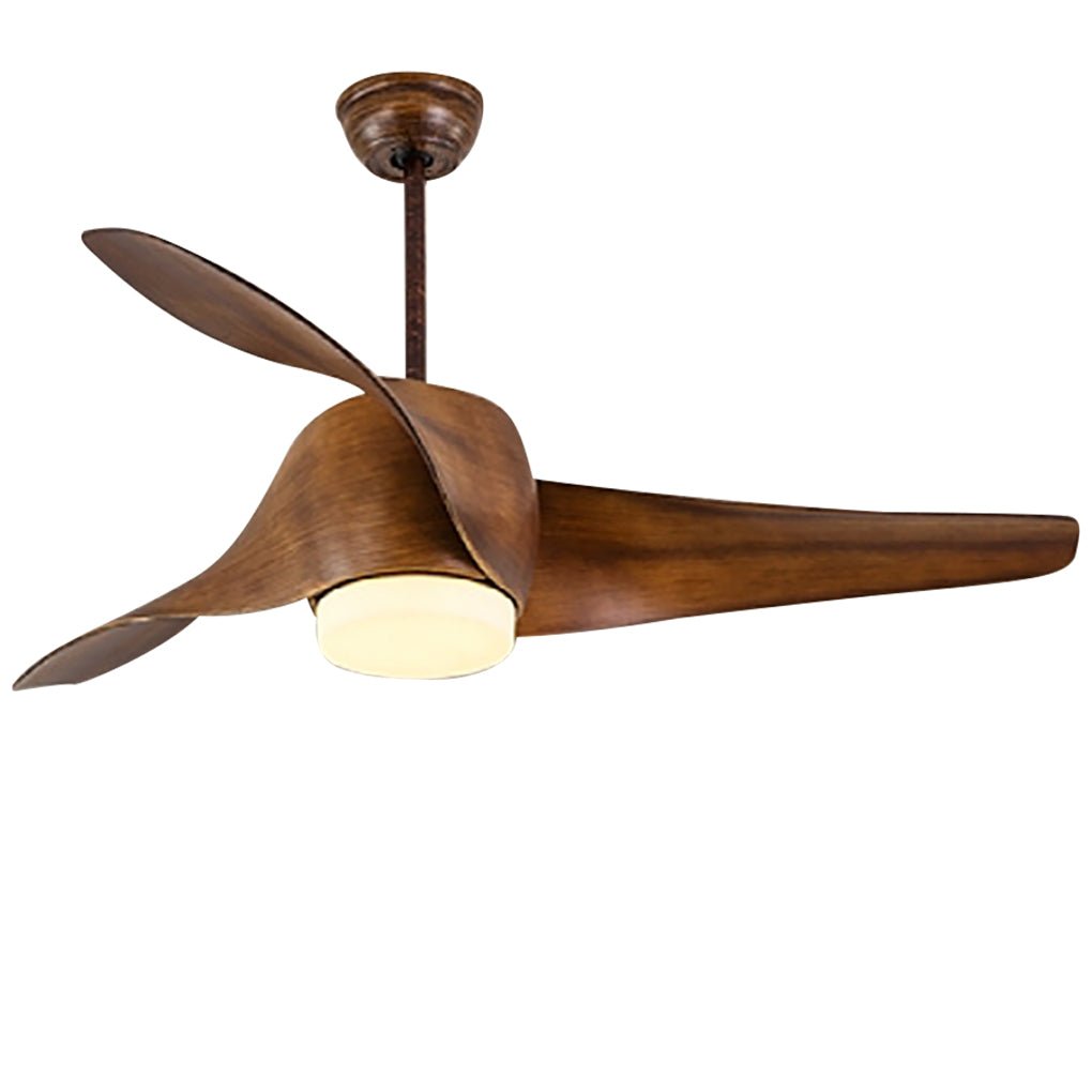 Modern 52 Inch Smart Ceiling Fan with LED Three Color Dimming Light and Remote Control