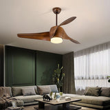 Modern 52 Inch Smart Ceiling Fan with LED Three Color Dimming Light and Remote Control