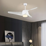 Modern 52 Inch Smart Ceiling Fan with LED Three Color Dimming Light and Remote Control