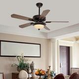 52 Inch LED Ceiling Fan with Remote Control Quiet Reversible DC Motor Dimmable Lighting
