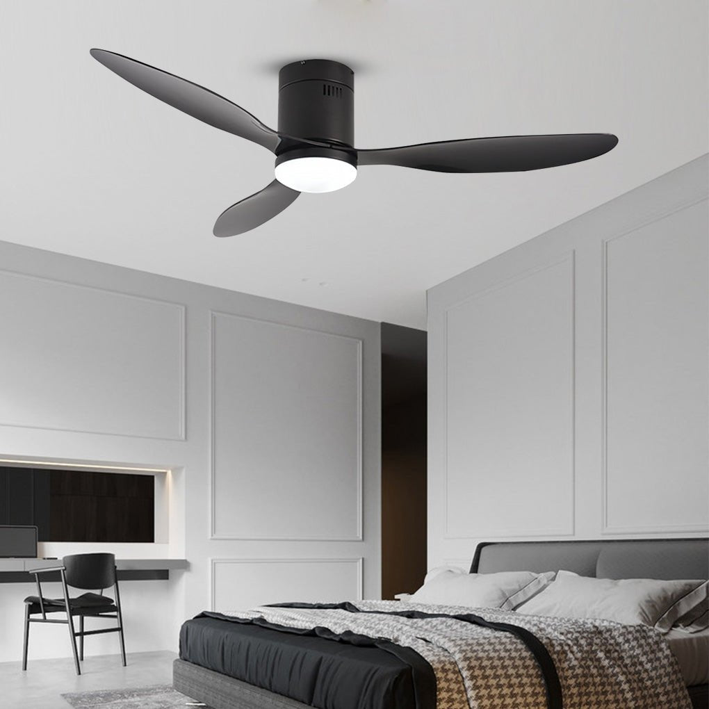 52 Inch Variable Frequency Dimmable LED Ceiling Fan with Three Color Lighting and Remote