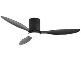 52 Inch Variable Frequency Dimmable LED Ceiling Fan with Three Color Lighting and Remote
