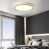 Modern White Round LED Ceiling Light Fixture with 3 Step Dimming and Acrylic Diffuser