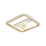 Contemporary Dimmable LED Geometric Ceiling Light Fixture in Black and Gold Finishes