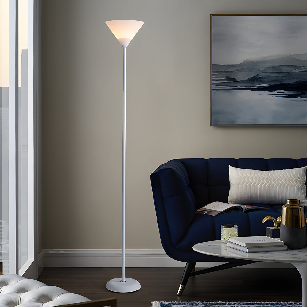 Modern 67 Inch Torchiere Floor Lamp with Adjustable Side Reading Light and Color Dimming