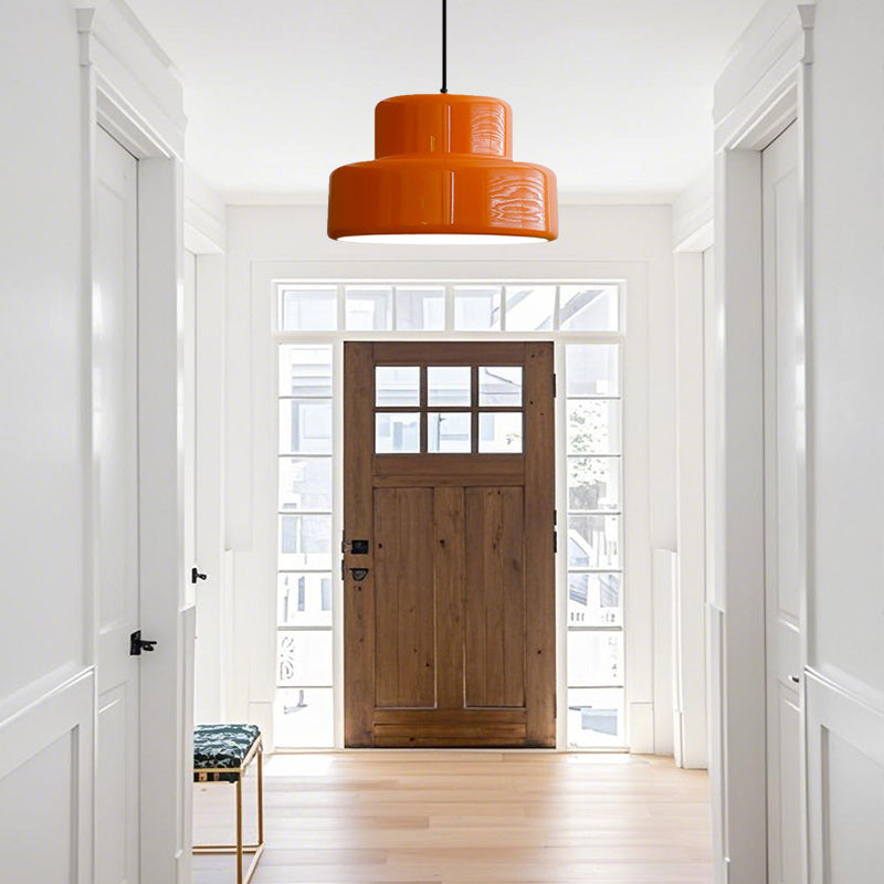 Modern Vintage Bauhaus Orange Pendant Light