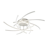 Modern Minimalist Line Design LED Ceiling Light Dimmable Flush Mount Lamp with Remote Control