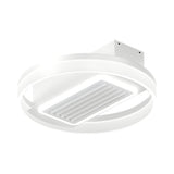 Nordic 19.7 Inch Low Profile Bladeless Ceiling Fan with Dimmable LED Light and 6 Speed Remote Control