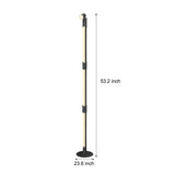 Modern RGB LED Rotating Floor Lamp with Integrated Spotlight and Remote Control for Ambient Lighting