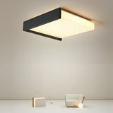 Modern Nordic Square LED Flush Mount Ceiling Lamp with Stepless Dimming