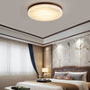 Minimalist Modern Wood LED Flush Mount Ceiling Lamp with 3 Color Dimming Modes