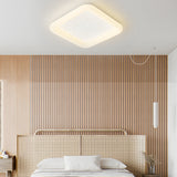 Modern Square and Round LED Ceiling Light Fixture with 3 Step Color Dimming in Milky White