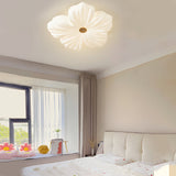 Modern White Acrylic Flower Shape LED Ceiling Lamp Flush Mount for Bedroom