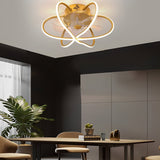 Modern Flower Cage Bladeless Ceiling Fan with Dimmable LED Light and Remote Control Fixture