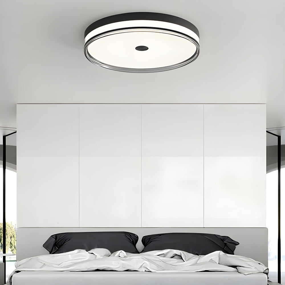 Dimmable Circular LED Ceiling Light with Acrylic Shade and Modern Minimalist Design