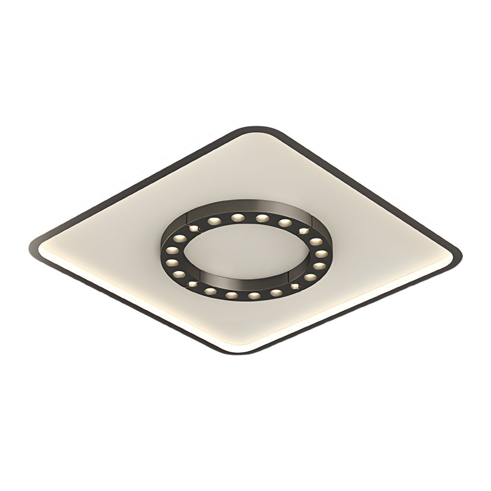 Modern LED Flush Mount Ceiling Light with 3 Step Dimming Anti Glare Square and Round Designs