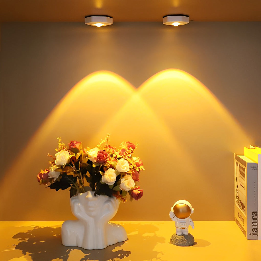 Portable Sunset Projection LED Under Cabinet Light Battery Operated Touch Switch Lamp