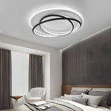 Modern Circular Ring LED Ceiling Light Nordic Style Flush Mount with 3 Step Color Dimming