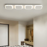 Modern Geometric LED Flush Mount Ceiling Light Minimalist Round and Square Metal Fixture