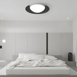 Modern Round LED Flush Mount Ceiling Light with Adjustable Color Temperature and Opal Glass Shade