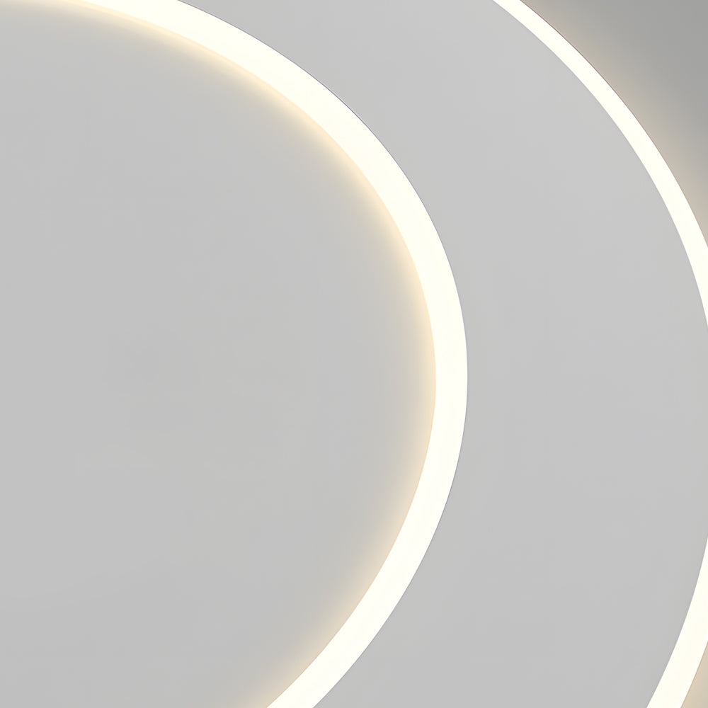 Modern Round White Dimmable LED Flush Mount Ceiling Light with Remote Control
