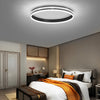 Modern Geometric LED Flush Mount Ceiling Lamp with Remote Dimming and Stepless Control