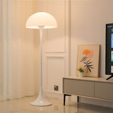 Modern White Mushroom Dome Floor Lamp with 3 Step Dimmable Color Temperature