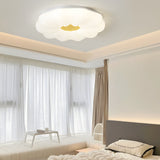 Modern Cloud Flower Acrylic Ceiling Light with 3 Step Dimming Flush Mount Lamp in White