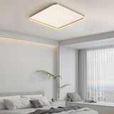 Modern Geometric Dimmable LED Flush Mount Ceiling Light in Brushed Gray Aluminum