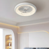 Modern Flush Mount LED Ceiling Fan with Remote 4 Speed Quiet Motor and Dimmable 3 Blade Lamp