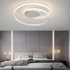 Modern Circular Iron LED Ceiling Light with Remote Stepless Dimming Flush Mount