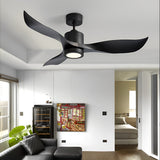Modern 52 Inch Nordic Ceiling Fan with LED Light and Remote Control Quiet DC Motor 3 Blades