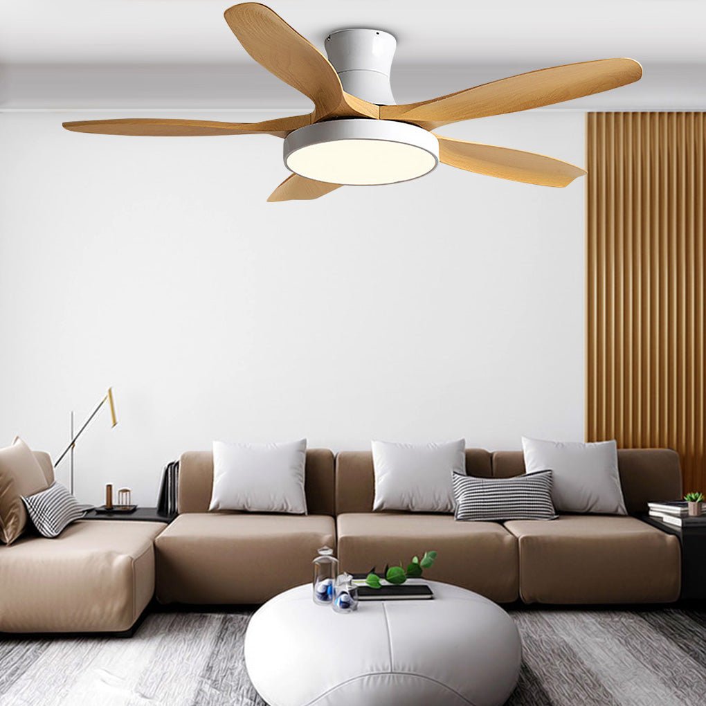 60 Inch Modern Ceiling Fan with LED Light and Remote Control 6 Speed Reversible DC Motor