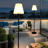 60 Inch Smart Outdoor Solar Floor Lamp with App Controlled RGB and Warm White Lighting