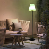 60 Inch Smart Outdoor Solar Floor Lamp with App Controlled RGB and Warm White Lighting