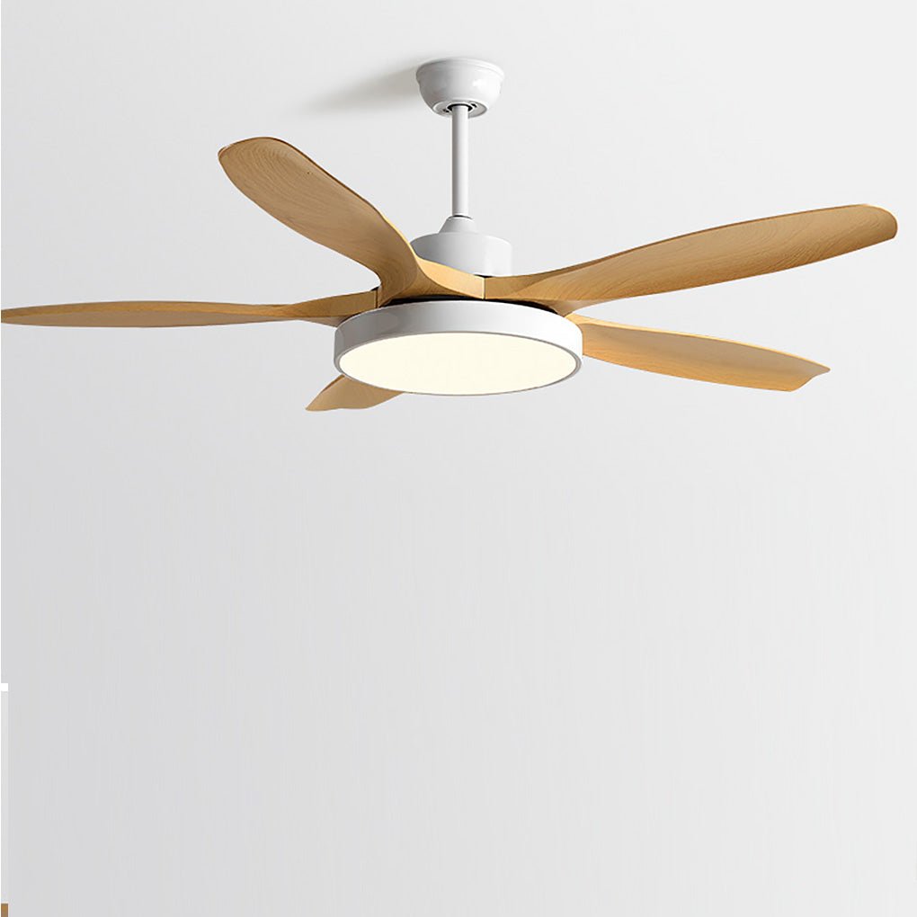 Modern 60 Inch Nordic Ceiling Fan with Dimmable LED Light and Silent Remote Control